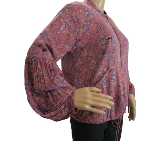 Free People Paisley Zip Up Jacket - Picture 4 of 7